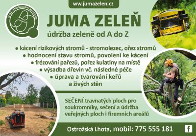 JUMA ZELEŇ - údržba zeleně, certifikovaný arborista