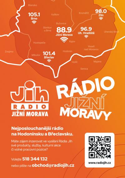 Radio JIH 88,9 FM - nejposlouchanější regionální rozhlasová stanice na Hodonínsku a Břeclavsku