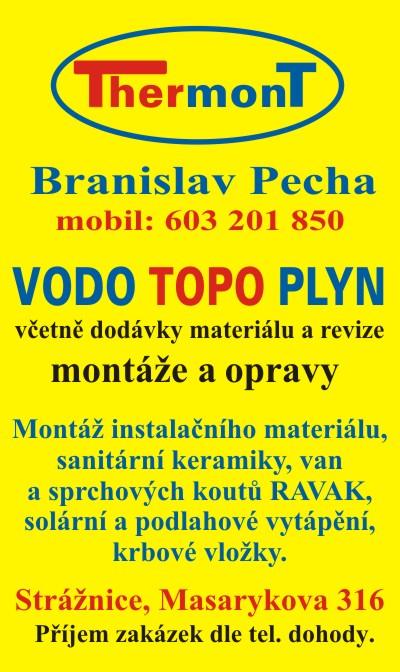 THERMONT - vodo - topo - plyn, Branislav Pecha