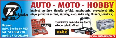 Auto - moto - hobby - Balada Jan - náhradní díly na naše i zahr. vozidla autotechnika BOSCH, ložiska, gufera, řemeny