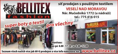Bellitex Fashion - Veselí nad Moravou, síť prodejen s použitým textilem