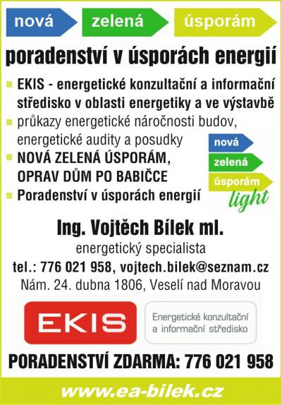 BÍLEK Vojtěch, Ing. - energetický specialista