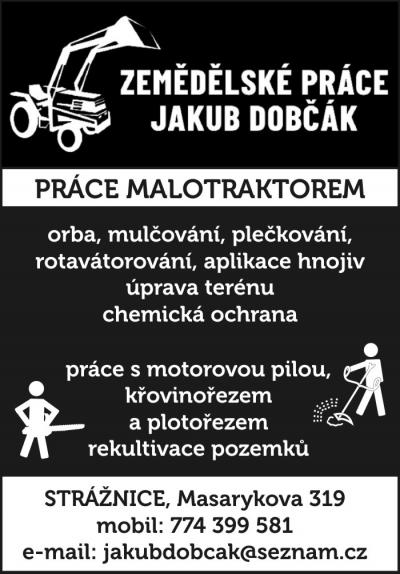 Dobčák Jakub - zemědělské práce s malotraktorem, výroba vína