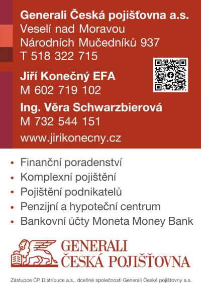 Finanční poradenství - Generali Česká pojišťovna a.s., jednatel Jiří Konečný, EFA a Ing. Věra Schwarzbierová