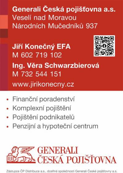Finanční poradenství - Generali Česká pojišťovna a.s., jednatel Jiří Konečný, EFA a Ing. Věra Schwarzbierová