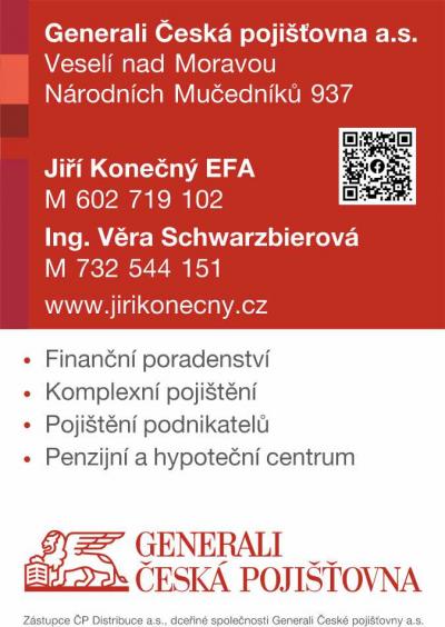 Finanční poradenství - Generali Česká pojišťovna a.s., jednatel Jiří Konečný, EFA a Ing. Věra Schwarzbierová