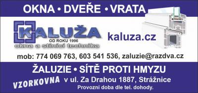 ŽALUZIE Kaluža - garážová a stínící technika, OKNA l DVEŘE l vrata