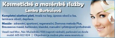 Kosmetické a masérské služby - Lenka Burkušová