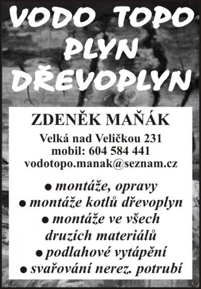 Vodo - topo - plyn - dřevoplyn, Zdeněk Maňák