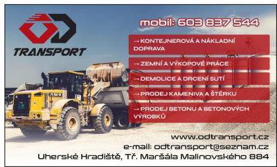 OD Transport s.r.o. - prodej kameniva a štěrku, betonu	a betonových výrobků