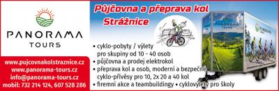Půjčovna kol, elektrokol a cyklodoplňků - Panorama tours Strážnice