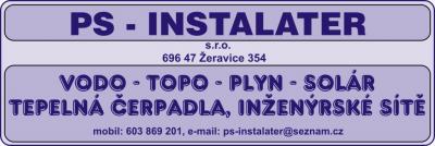 PS - INSTALATER s.r.o., vodo - topo - plyn - solár, tepelná čerpadla