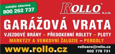 rollo s.r.o. - garážová vrata, vjezdové brány, předokenní rolety, ploty