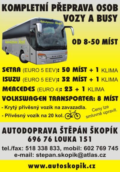 Autobusová DOPRAVA Štěpán Škopík