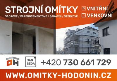 Strojní Omítky Hodonín - vnitřní a venkovní	