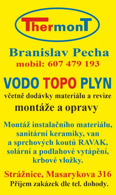 THERMONT VTP s.r.o. - vodo - topo - plyn, Branislav Pecha