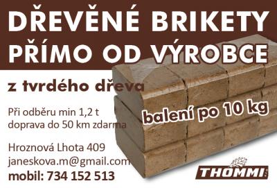 THOMMI, s.r.o. - dřevěné brikety přímo od výrobce