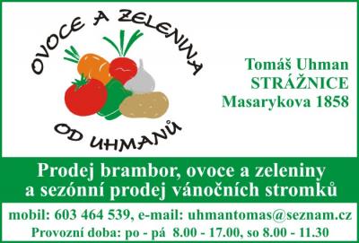 Ovoce a zelenina od Uhmanů Strážnice - Tomáš Uhman